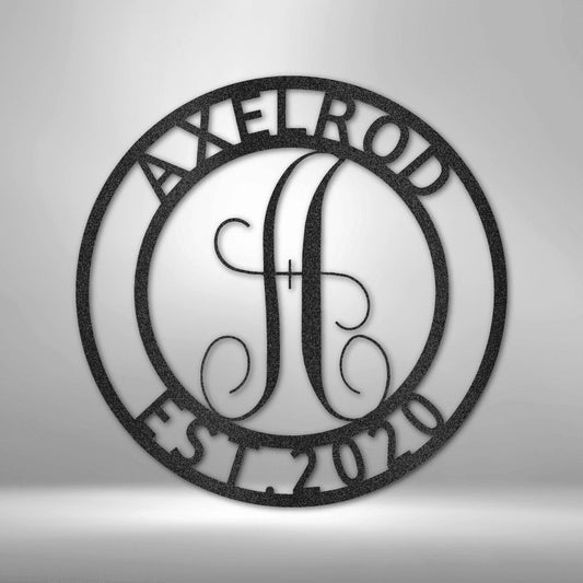 Personalized Family Name Steel Art Wall Decor Metal Name Sign Laser Cut Metal Signs Custom Gift Ideas - 8 inches - metal sign