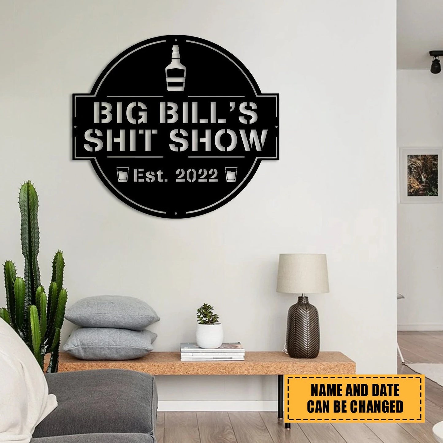 Custom Name Shit Show Funny Metal Art, Man Cave Home Decoration Laser Cut Metal Signs Custom Gift Ideas