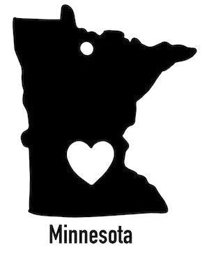 Minnesota State Ornament Cut Metal Sign Wall Decor Metal Sign Metal Art