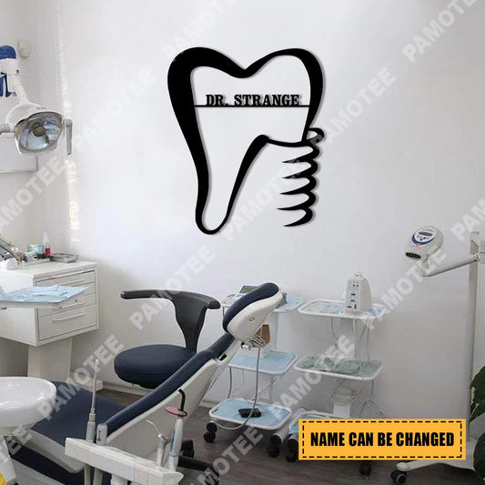 Personalized Hygienist Dentist Metal Sign, Home Decoration, Gift For Him, Metal Laser Cut Metal Signs Custom Gift Ideas - 8 inches - metal sign