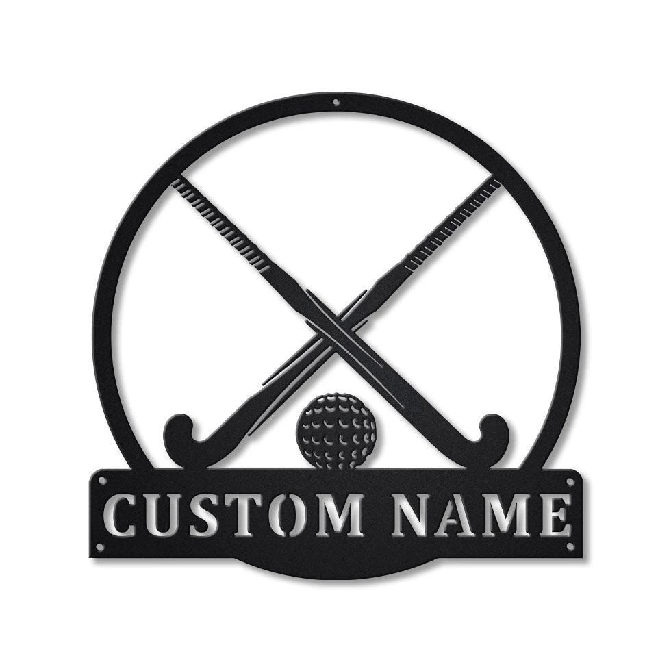 Personalized Field Hockey Sport Monogram Metal Sign Art, Custom Field Hockey Sport Metal Sign, Hobbie Gifts, Sport Gift, Birthday Gift Laser Cut Metal Signs Custom Gift Ideas