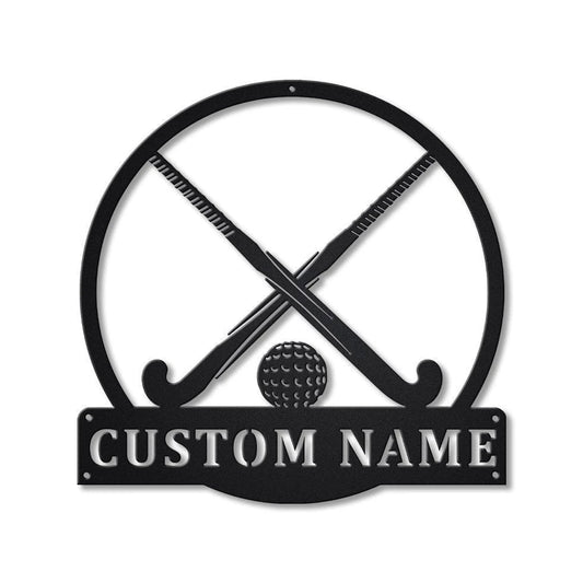 Personalized Field Hockey Sport Monogram Metal Sign Art, Custom Field Hockey Sport Metal Sign, Hobbie - metal sign