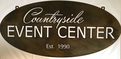 Metal Custom Sign , Oval 4ft Sign, Metal Sign With Your Logo, Laser Cut Oval Sign, Metal Wall Art, Metal House Sign Laser Cut Metal Signs Custom Gift Ideas