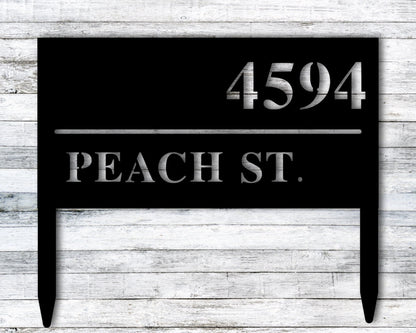 Personalized Metal Address Sign, Modern Address Sign, Realtor Gift Idea, Address Sign For Lawn, Staked Address Sign For Lawn, Custom Address, Laser Cut Metal Signs Custom Gift Ideas