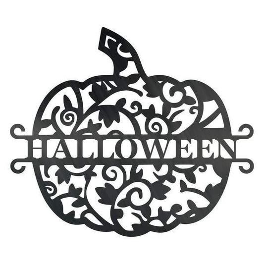 Pumpkin Halloween Monogram Customized Metal Signs, Custom Metal Sign, Custom Signs, Metal Sign, Metal - metal sign