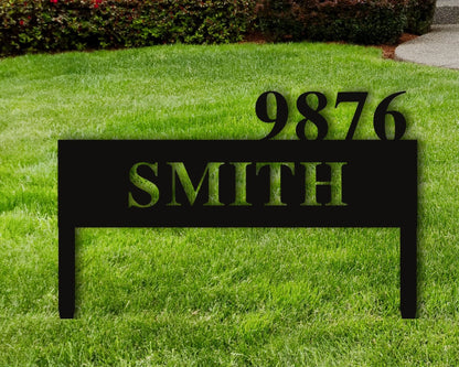 Personalized Family Name Metal Yard Sign Metal Address Sign Last Name Sign Housewarming Gift Custom Metal Name Sign Wedding Gift Ideas