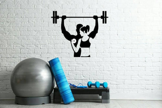 Sports & Fitness Woman And Man Decor Wall Art Cut Metal Sign Laser Cut Metal Signs Custom Gift Ideas - 8 inches - metal sign