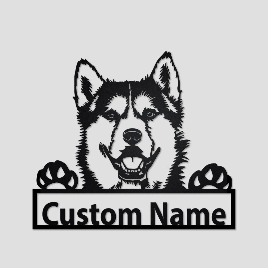 Personalized Custom Siberian Husky Metal Sign for Dog Lover Custom Name