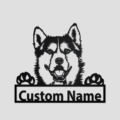 Personalized Custom Siberian Husky Metal Sign for Dog Lover Custom Name