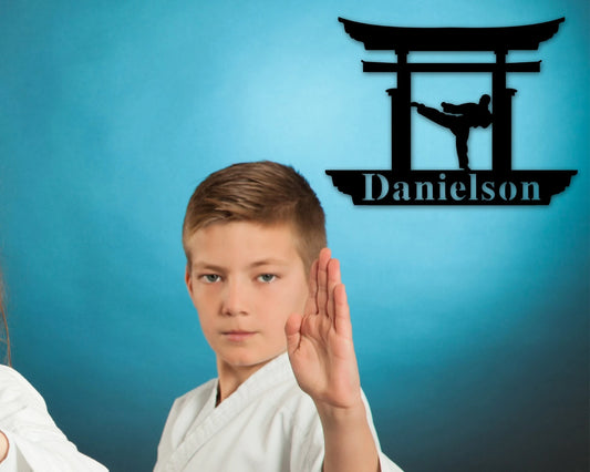 Karate Metal Wall Art, Metal Karate Decor, Karate Sign, Karate Name Sign, Sports Name Sign, Metal Art - metal sign