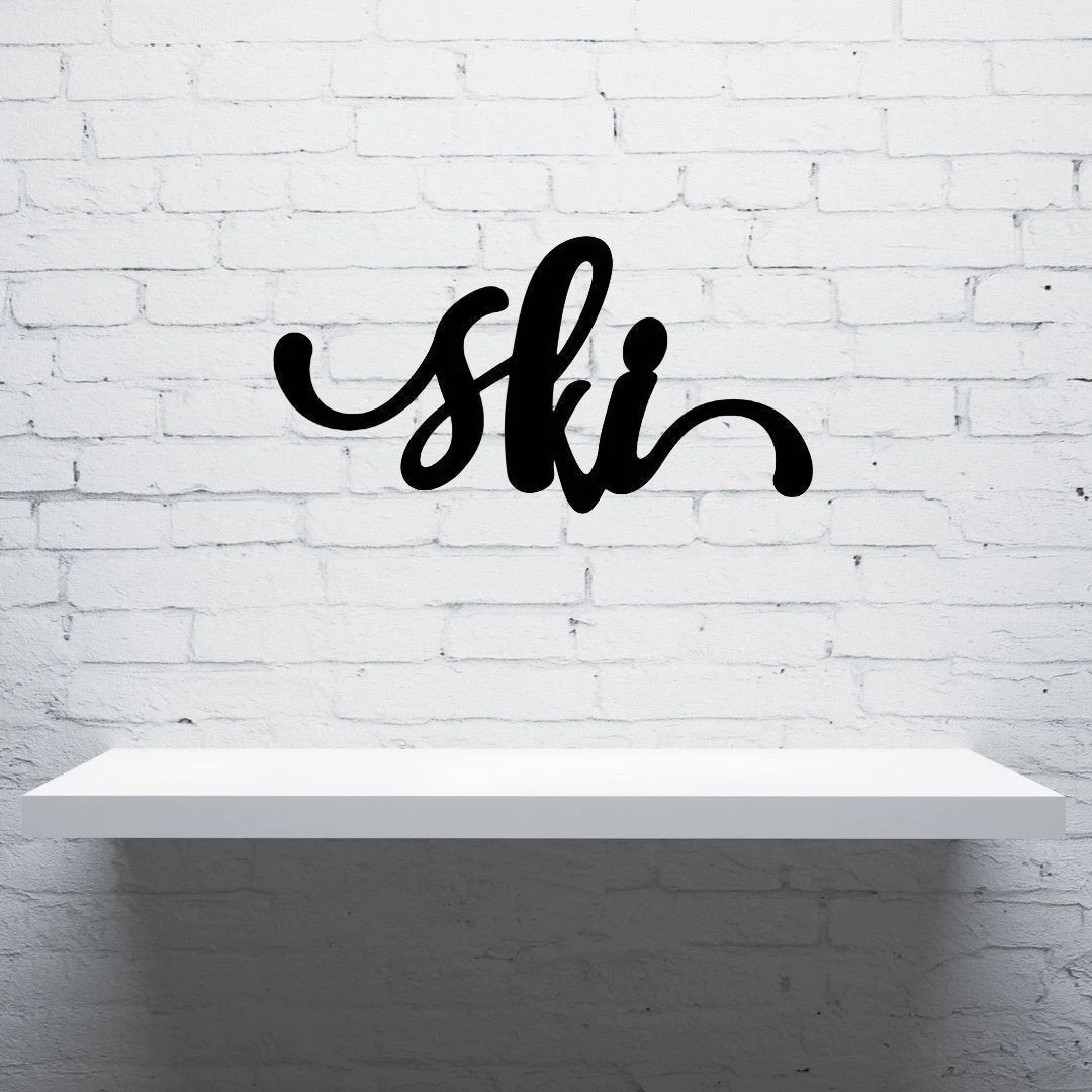 Ski Sign Cut Metal Sign Wall Decor Metal Sign Metal Art