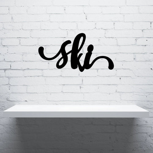 Ski Sign Cut Metal Sign Wall Decor Metal Sign Metal Art