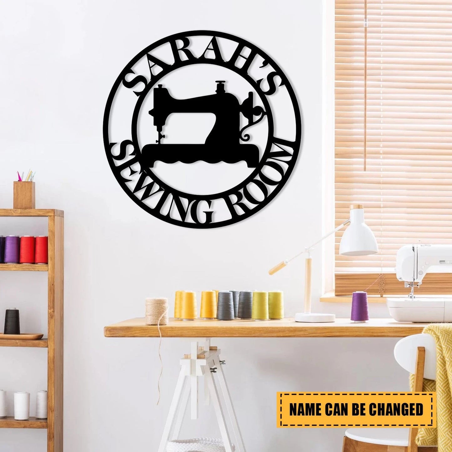 Personalized Sewing Machine Metal Sign, Custom Sewing Room Wall Decor, Metal Laser Cut Metal Signs Custom Gift Ideas