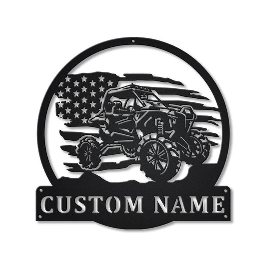 Personalized Us Atv Monogram Metal Sign Art, Custom Us Atv Metal Sign, Hobbie Gifts, Sport Gift, Birthday - metal sign