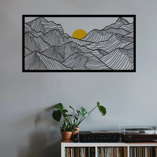 Mountain Son On The Mountain Metal Art Nature Mountain Metal Sign Art - 8 inches - metal sign