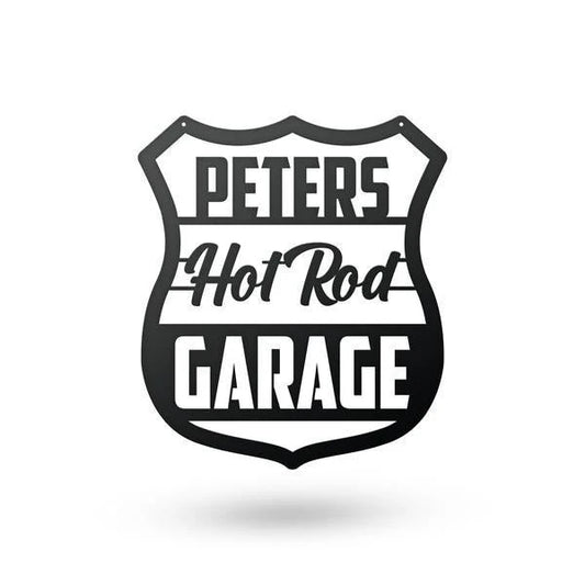 Hot Rod Garage Metal Sign Cut Metal Sign Metal House Sign - 8 inches - metal sign