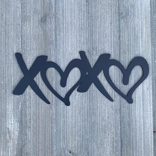 Xoxo Metal Sign Cutout Cut Metal Sign Wall Metal Art