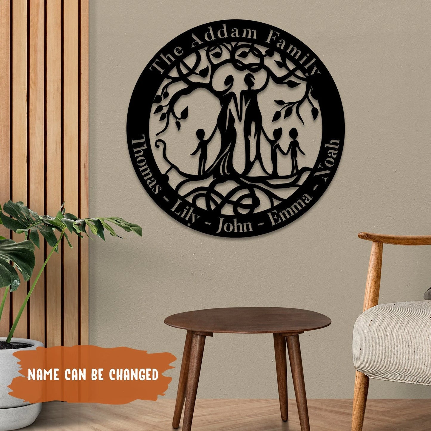 Personalized Family Tree Of Life Metal Sign, Father's Day Gift Laser Cut Metal Signs Custom Gift Ideas