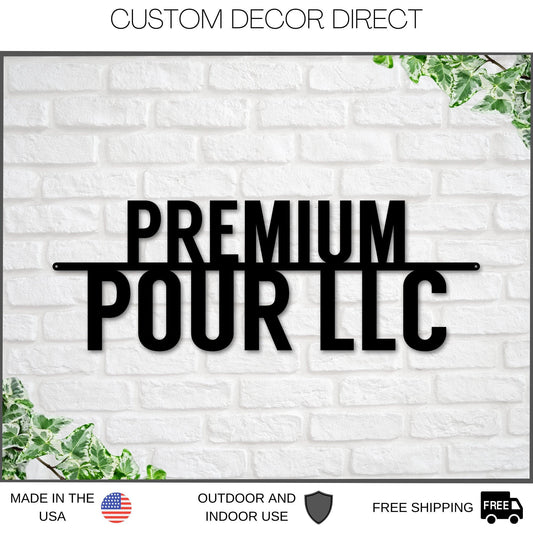 Christmas Gift, Business Sign, Custom Business Name Sign, Llc Sign, Metal Sign For Business, Small - metal sign
