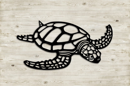 Metal Sea Turtle Ocean Decor Beach Decor Art Metal Wall Decor Metal Turtle Metal Sea Life Under The Seaturtle Decor