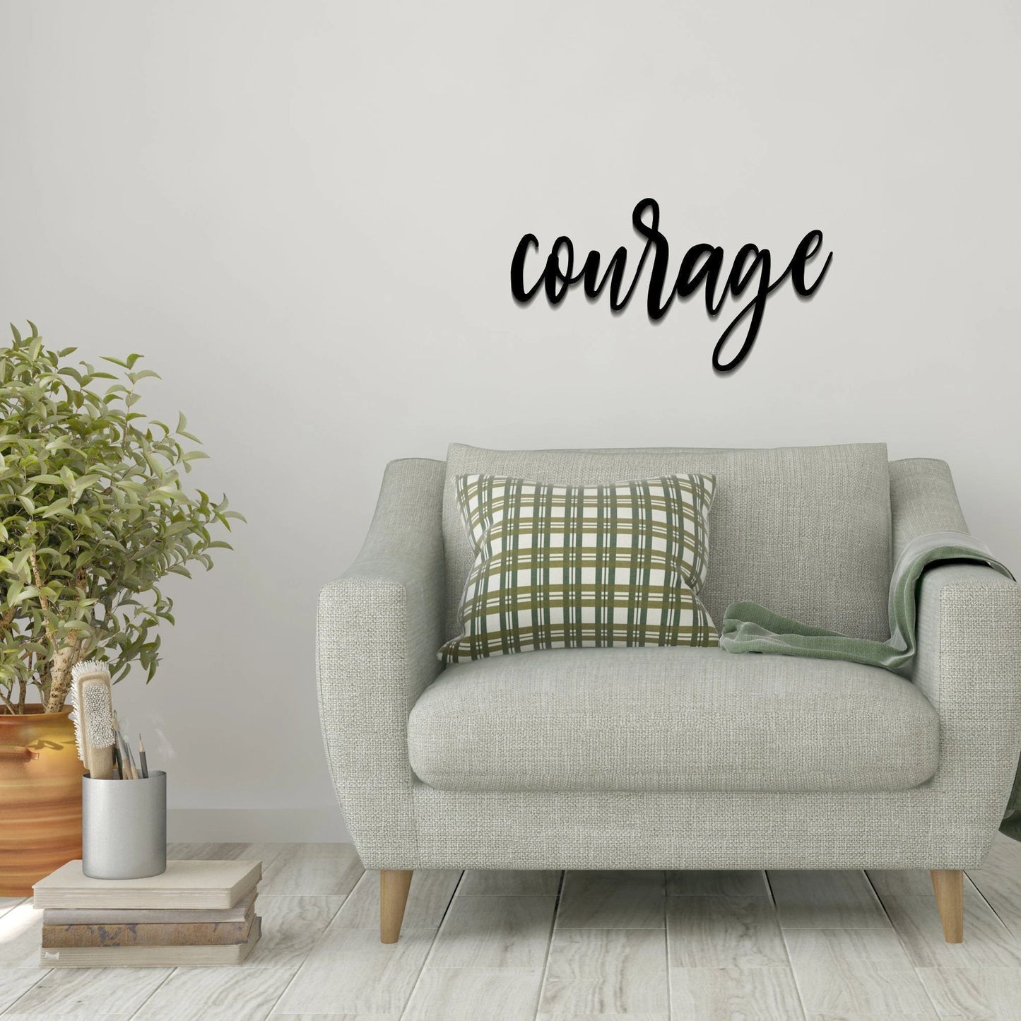 Courage Word Courage Metal Wall Decor Courage Metal Sign For Home Inspirational Word Wall Art