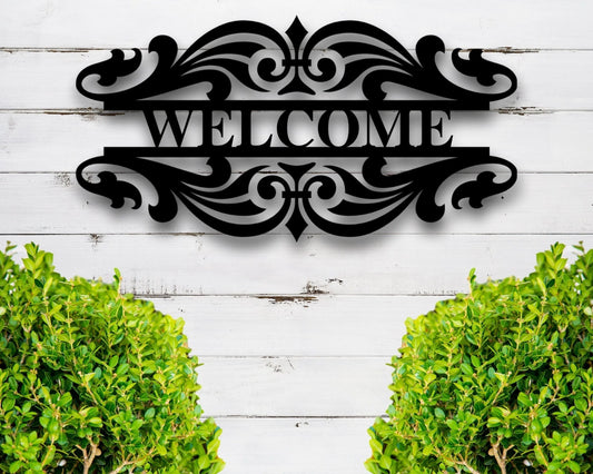 Metal Welcome Sign Outdoor Welcome Sign Housewarming Gift Realtor Closing Gift Welcome Sign Home Metal Welcome Sign Wedding Gift - 8 inches - metal sign