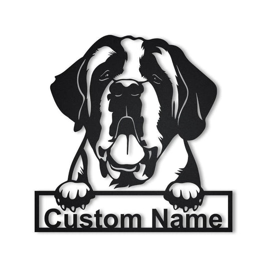 Personalized St Bernard Dog Metal Sign Art, Custom St Bernard Dog Metal Sign, St Bernard Dog Gifts Funny - metal sign