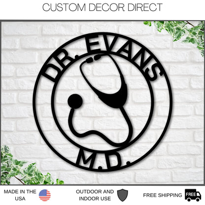 Personalized Doctor Sign, Custom Doctor Metal Sign, Doctor's Office Decor, Personalized Nurse Sign, Doctor Gift, Nurse Gift, Med Student Laser Cut Metal Signs Custom Gift Ideas