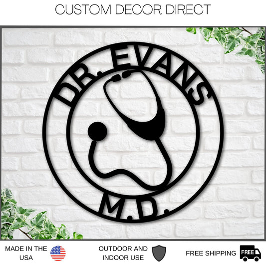 Personalized Doctor Sign, Custom Doctor Metal Sign, Doctor's Office Decor, Personalized Nurse Sign - metal sign