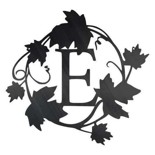 Leaf Monogram Customized Metal Signs, Custom Metal Sign, Custom Signs, Metal Sign, Metal Laser Cut Metal Signs Custom Gift Ideas - 8 inches - metal sign
