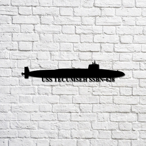 Uss Tecumseh Ssbn628 Navy Ship Metal Sign, Memory Wall Metal Sign Gift For Navy Veteran, Navy Ships Silhouette Metal Sign Laser Cut Metal Signs Custom Gift Ideas