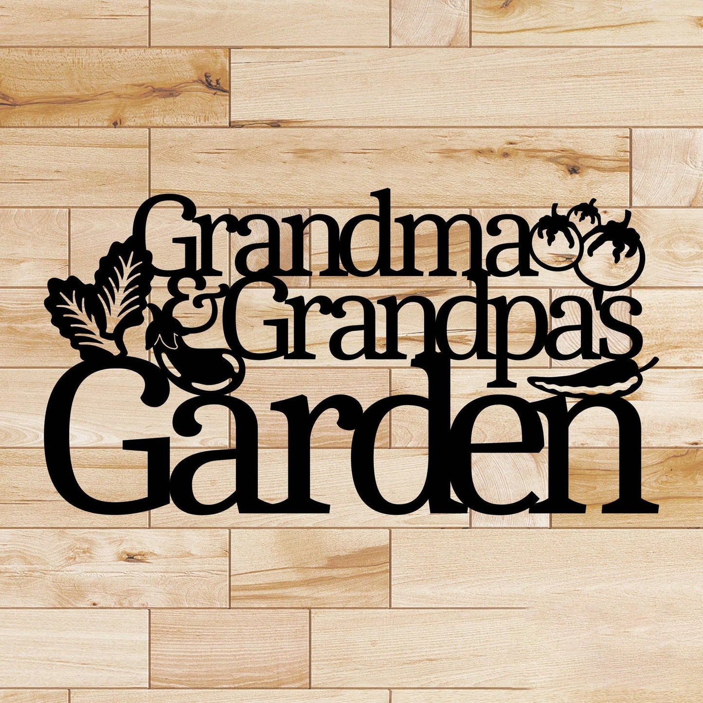Large Custom Garden Sign Fence Sign Metal Sign Cut Metal Sign Wall Metal Sign
