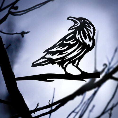 Raven Metal Art Garden Signs Cut Metal Sign Metal House Sign