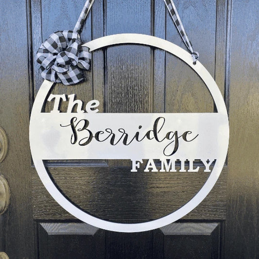 Metal Family Custom Name Sign Cut Metal Sign Metal House Sign - 8 inches - metal sign