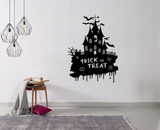 Trick Or Treat Halloween Metal Wall Decor, Metal Wall Art, Large Metal Wall Decor, Wall Hangings, Metal Wall Signs, Housewarming Gift, Metal Laser Cut Metal Signs Custom Gift Ideas