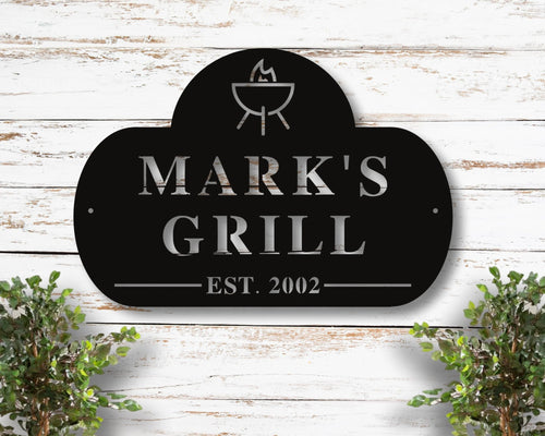 Personalized Fathers Day Gift Personalized Gift For Him Husband Gift Custom Bbq Sign Metal Decor Sign Personalized, Laser Cut Metal Signs Custom Gift Ideas