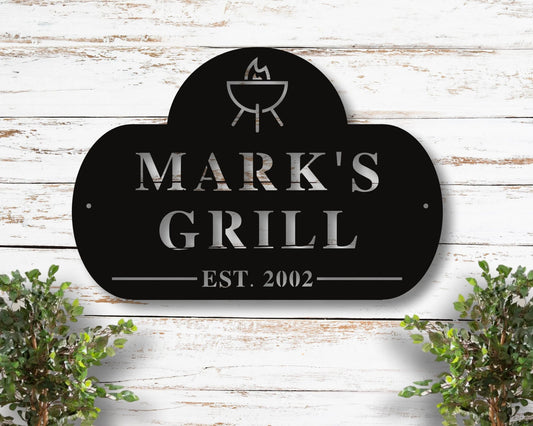 Personalized Fathers Day Gift Personalized Gift For Him Husband Gift Custom Bbq Sign Metal Decor Sign Personalized, Laser Cut Metal Signs Custom Gift Ideas