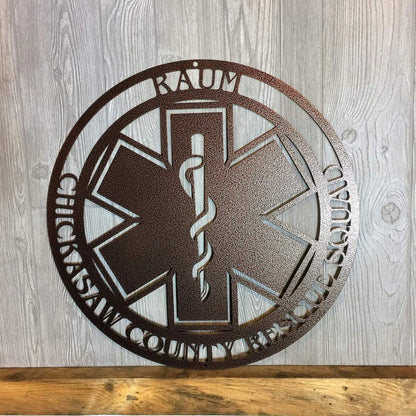 Ems # 1 Personalized Ems Sign, Cut Metal Sign, Metal Wall Art, Metal House Sign Laser Cut Metal Signs Custom Gift Ideas