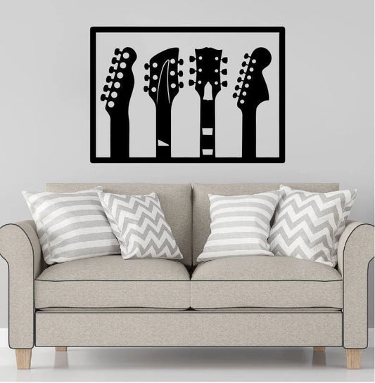 Guitar Metal Guitar Music Guitar Metal Wall Decor - 8 inches - metal sign