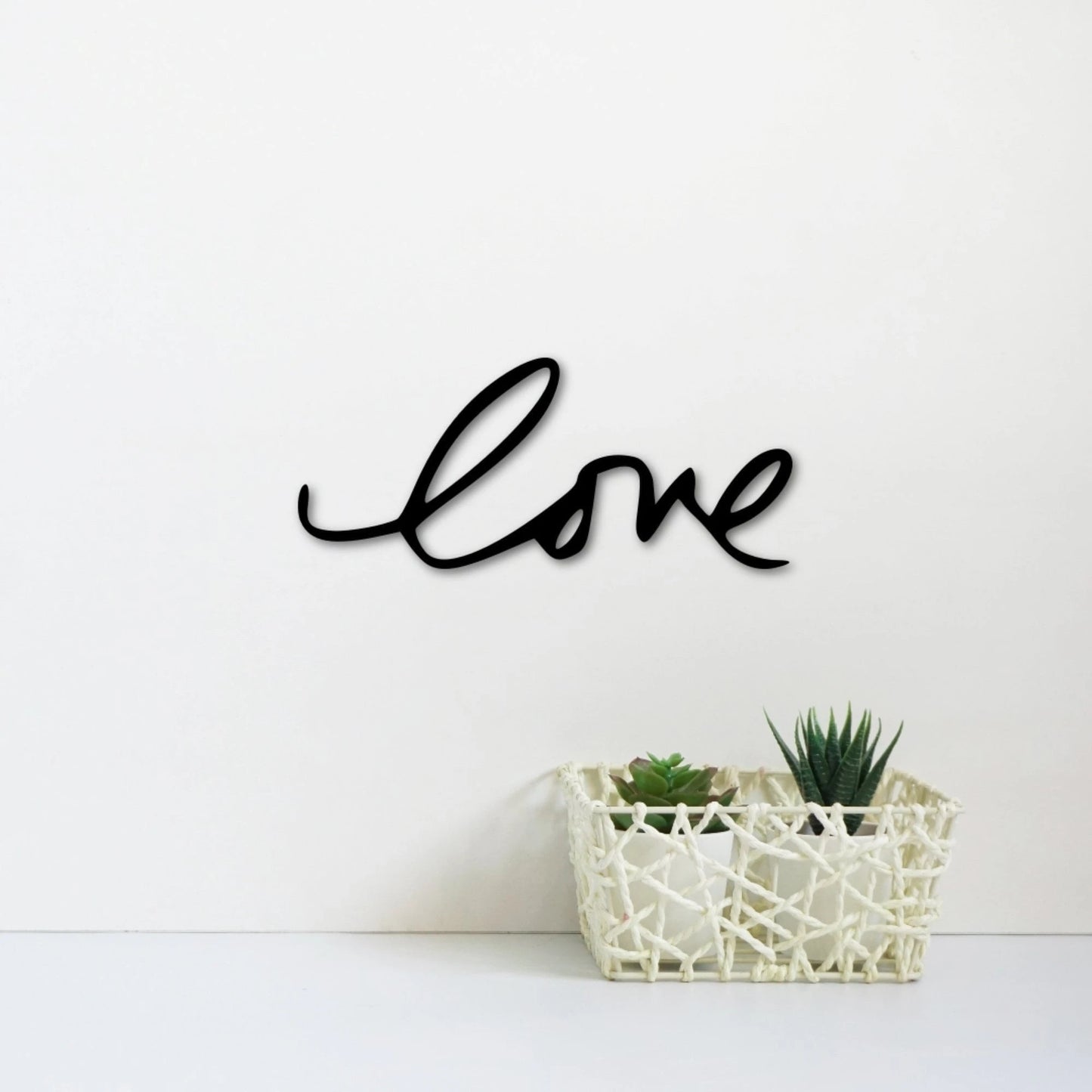 Metal Love Sign Cursive Love Word Sign Wedding Decor Valentine's Day Gift Idea For Her Words For The Wall Steel Script Words