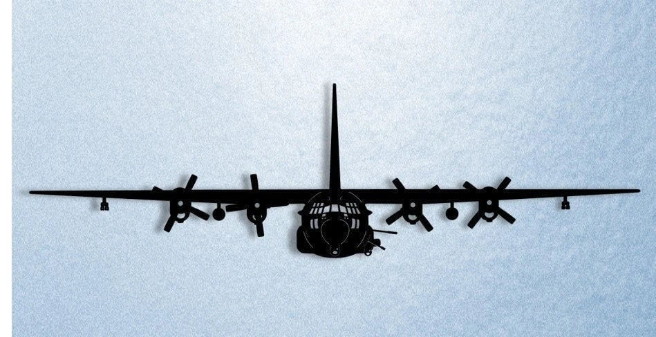 Ac130w Spectre Gunship Aircraft Metal Sign Cut Metal Sign Wall Decor