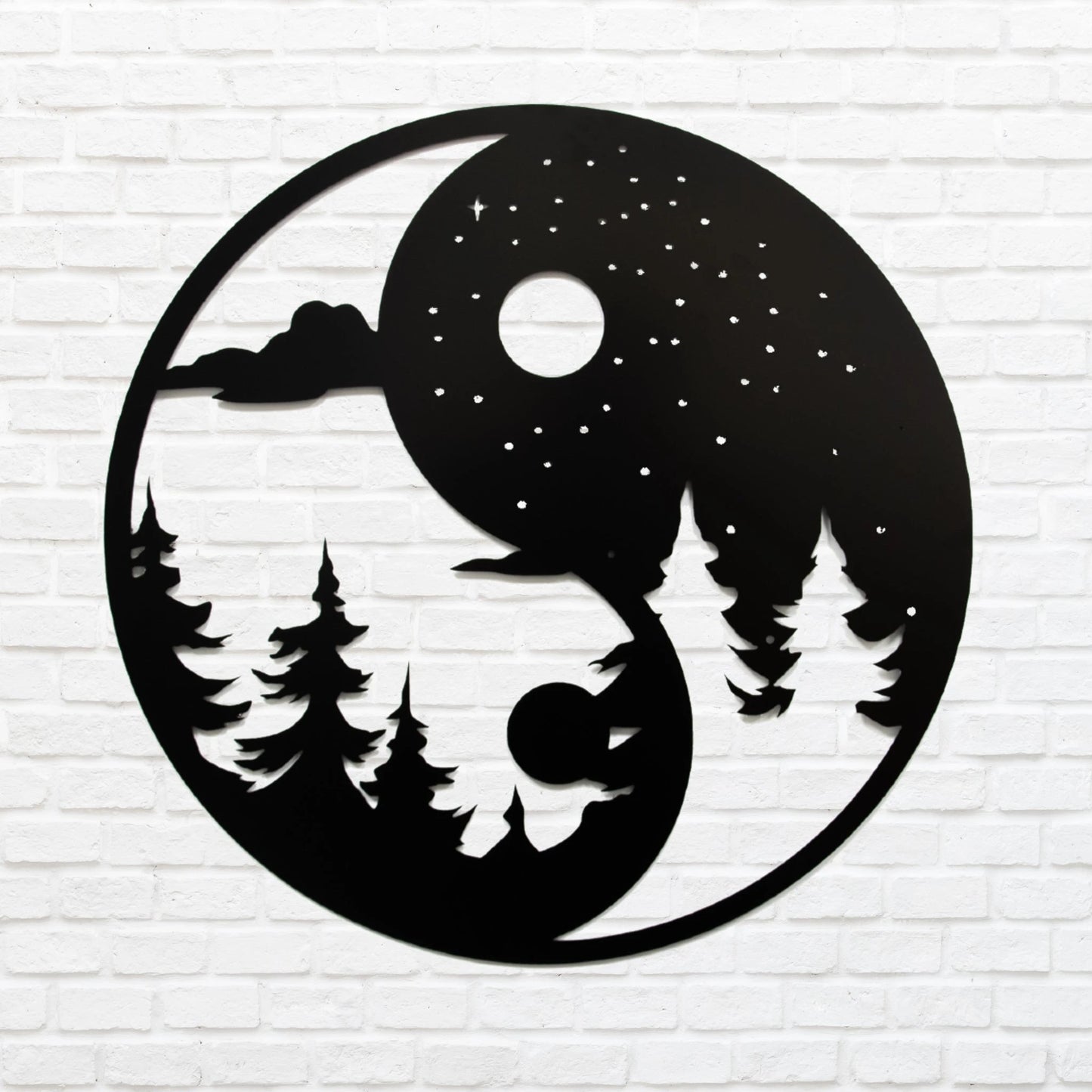 Yin Yang Metal Wall Decor Yin Yang Cut Metal Sign
