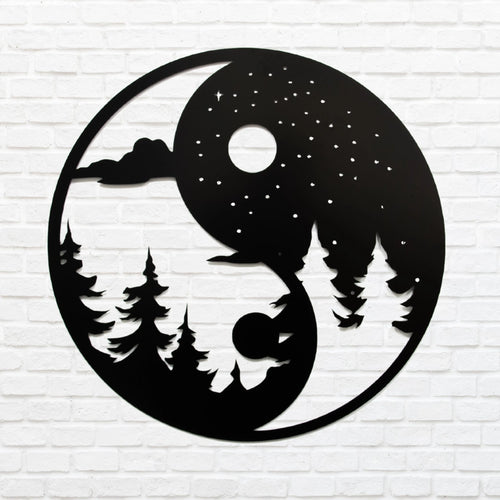 Yin Yang Metal Wall Decor Yin Yang Cut Metal Sign