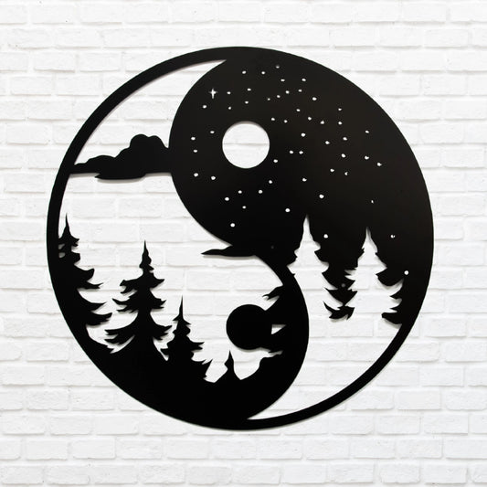 Yin Yang Metal Wall Decor Yin Yang Cut Metal Sign