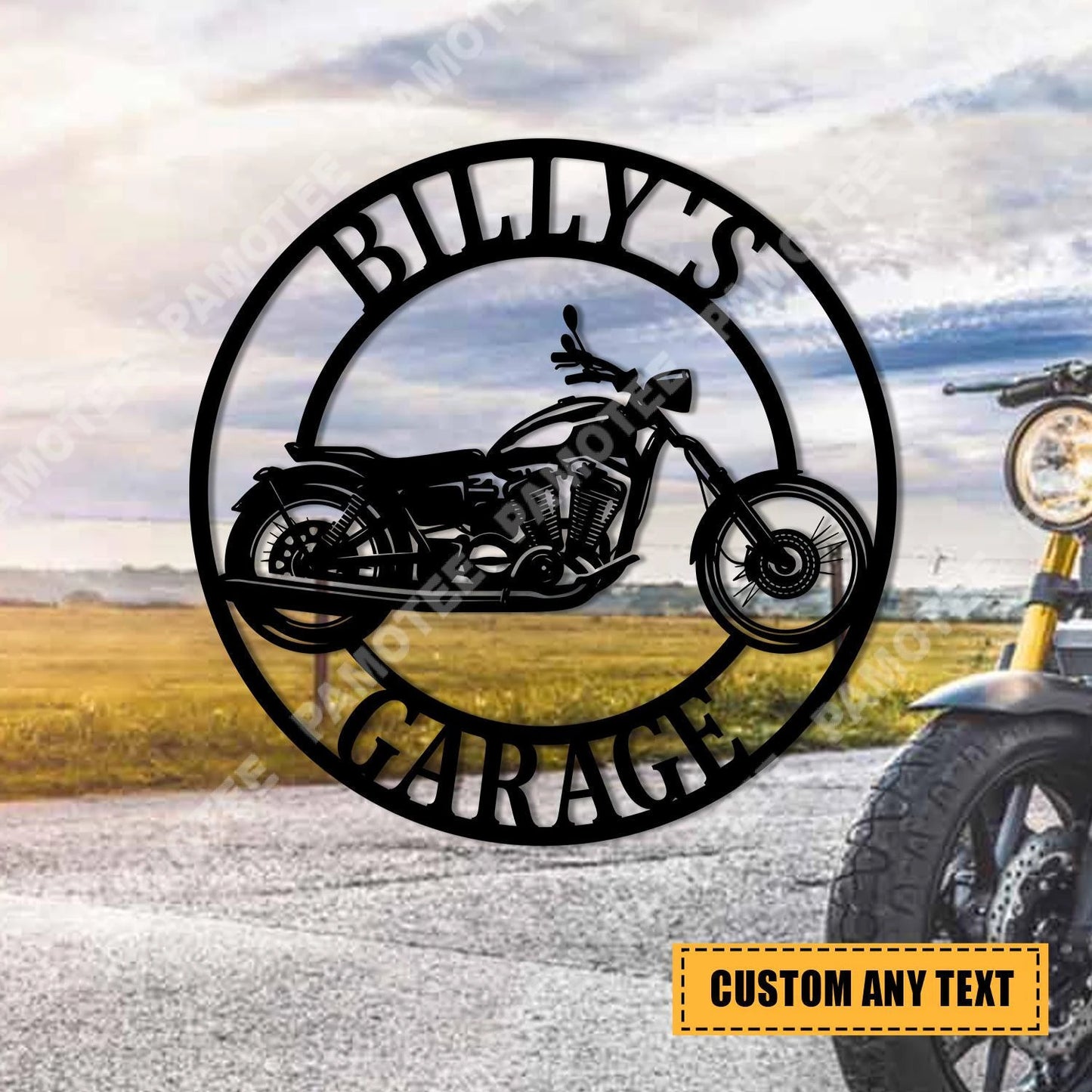 Custom Motorcycle Garage Metal Art, Workshop Steel Wall Decor Laser Cut Metal Signs Custom Gift Ideas