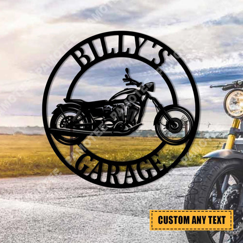 Custom Motorcycle Garage Metal Art, Workshop Steel Wall Decor Laser Cut Metal Signs Custom Gift Ideas