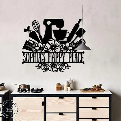 Baking Lovers Cut Metal Sign