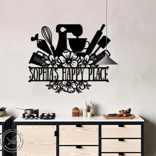 Baking Lovers Cut Metal Sign