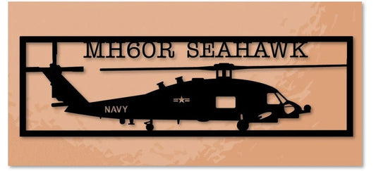 Mh60r Seahawk Multimission Maritime Helicopter Metal Sign, Cut Metal Sign Wall Decor Laser Cut Metal Signs Custom Gift Ideas - 8 inches - metal sign