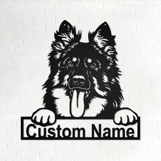 Personalized Custom Bohemian Shepherd Metal Sign for Dog Lover Custom Name - 8 inches - metal sign